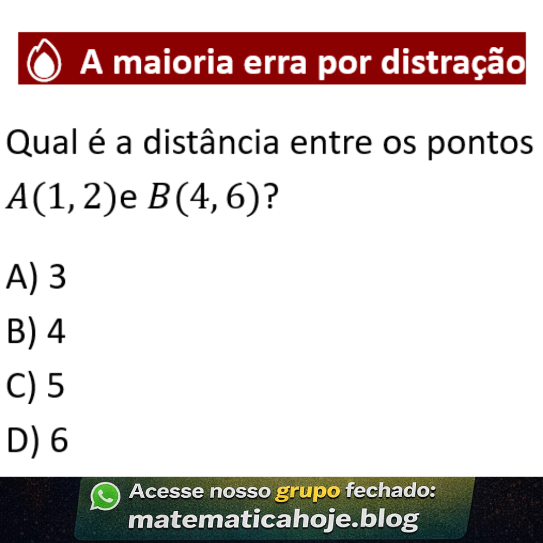 Questão sobre distância entre dois pontos