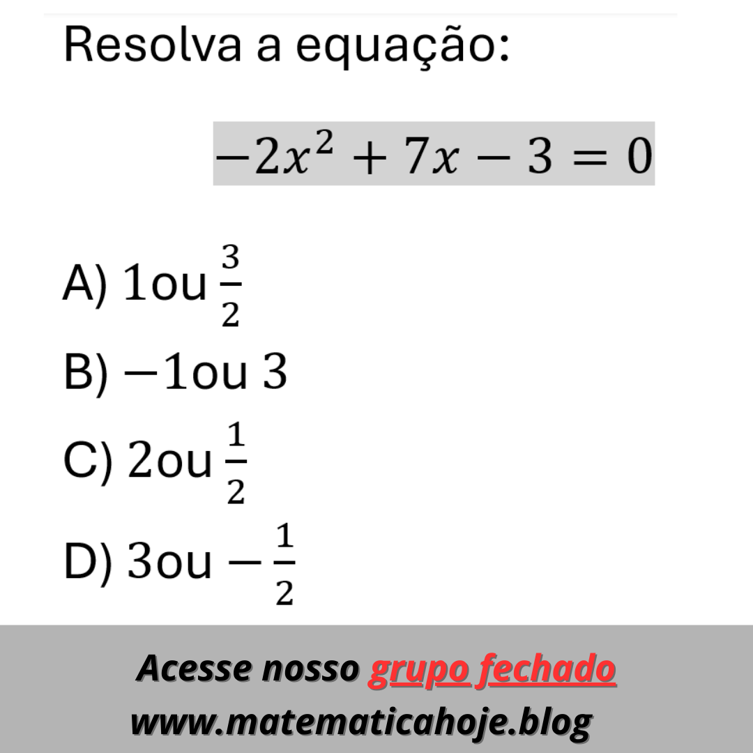 Equação do segundo grau