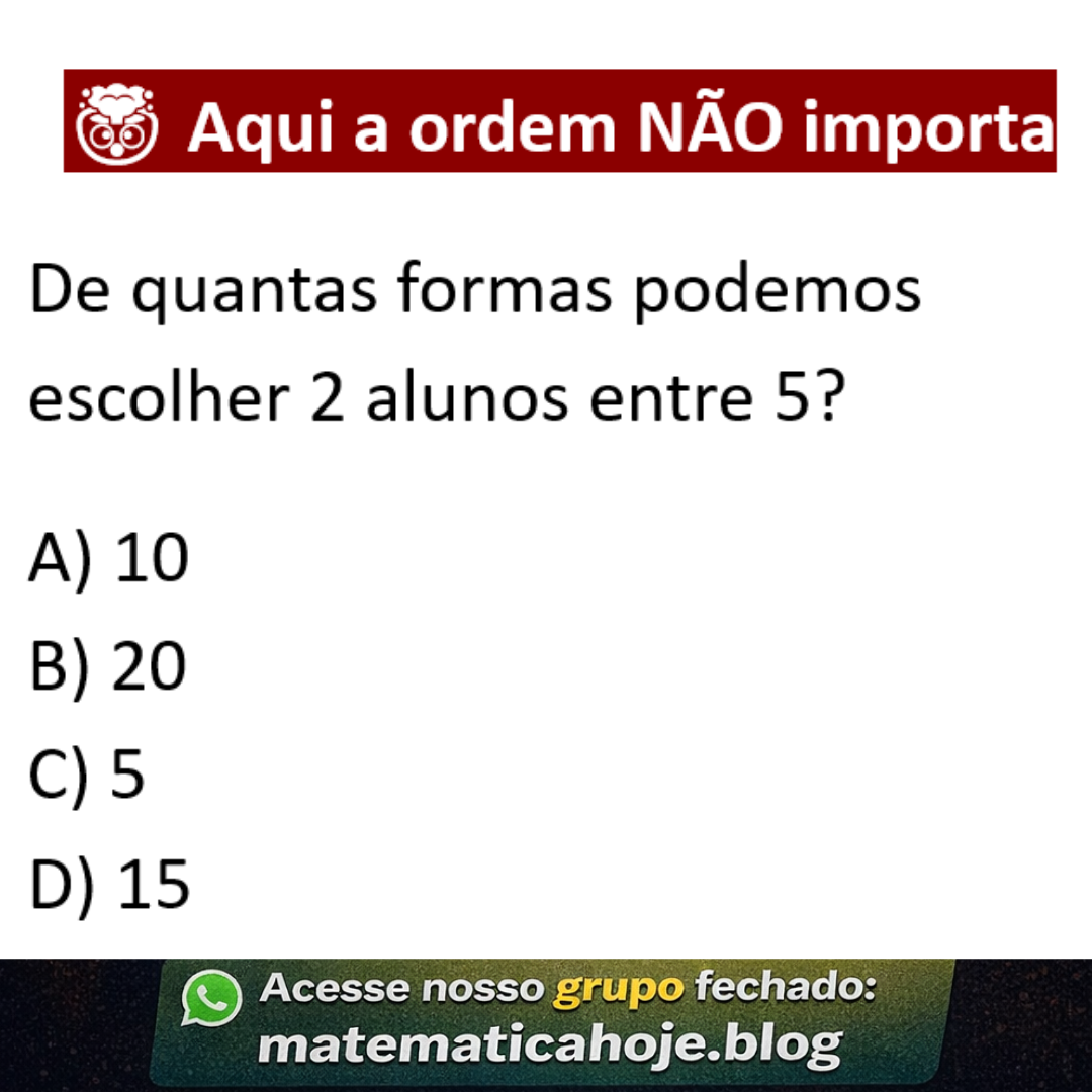 Questão de combinação simples