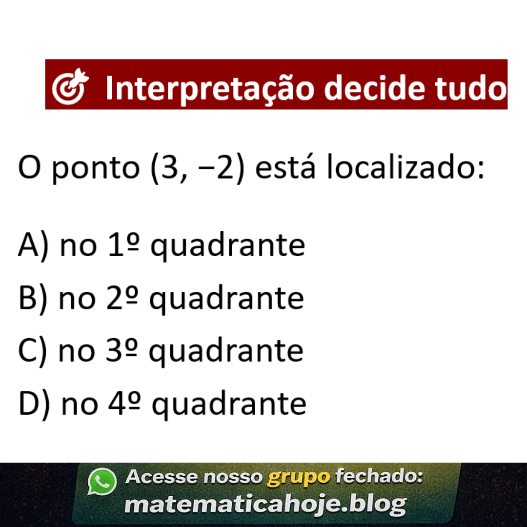 Questão sobre quadrantes no plano cartesiano