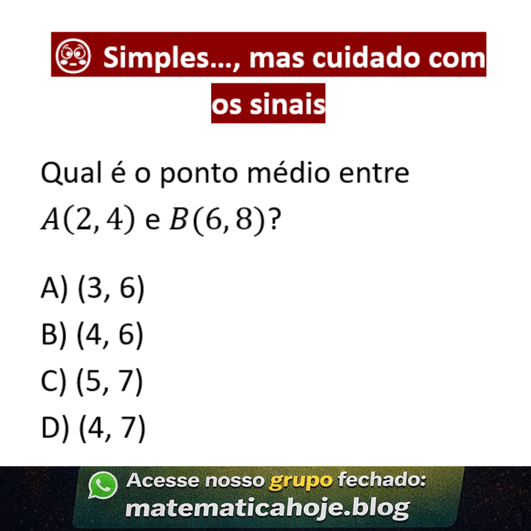 Questão sobre ponto médio