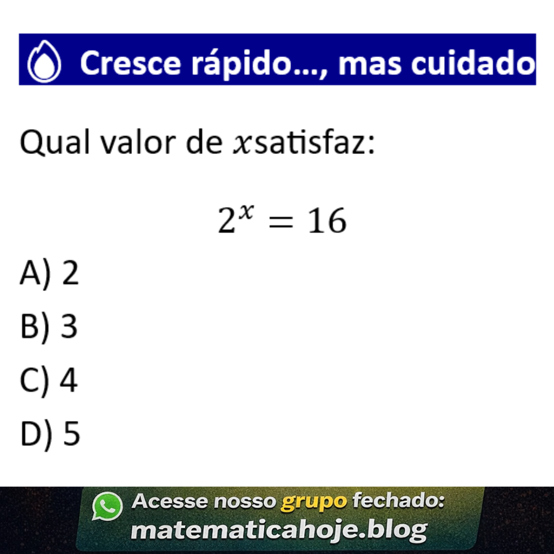 Questão sobre equação exponencial