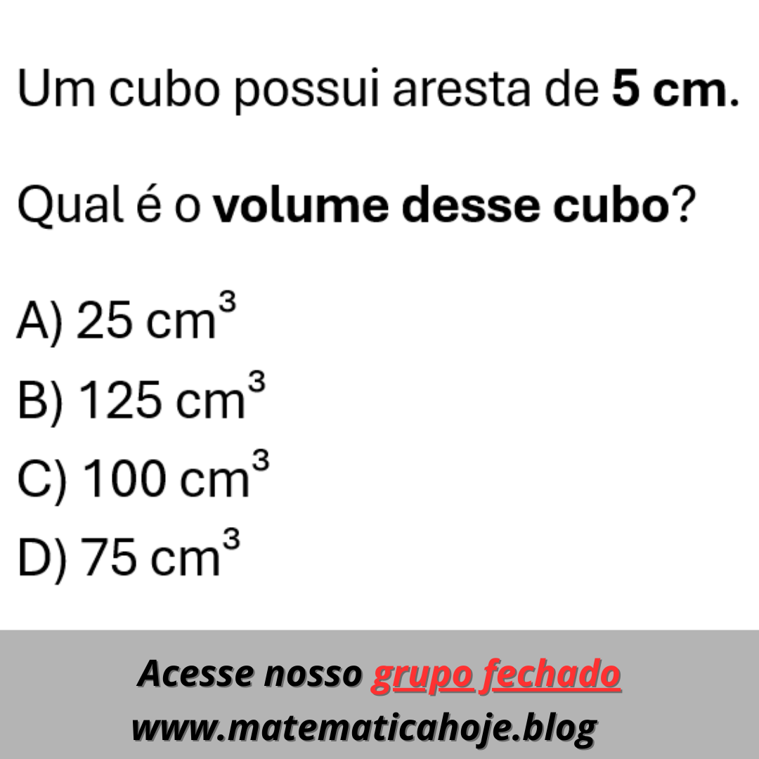 Volume do cubo