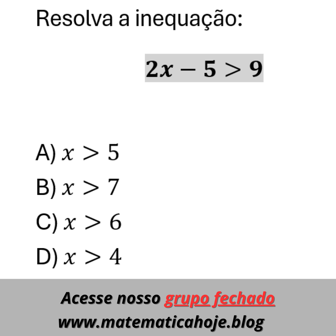 Inequação do primeiro grau