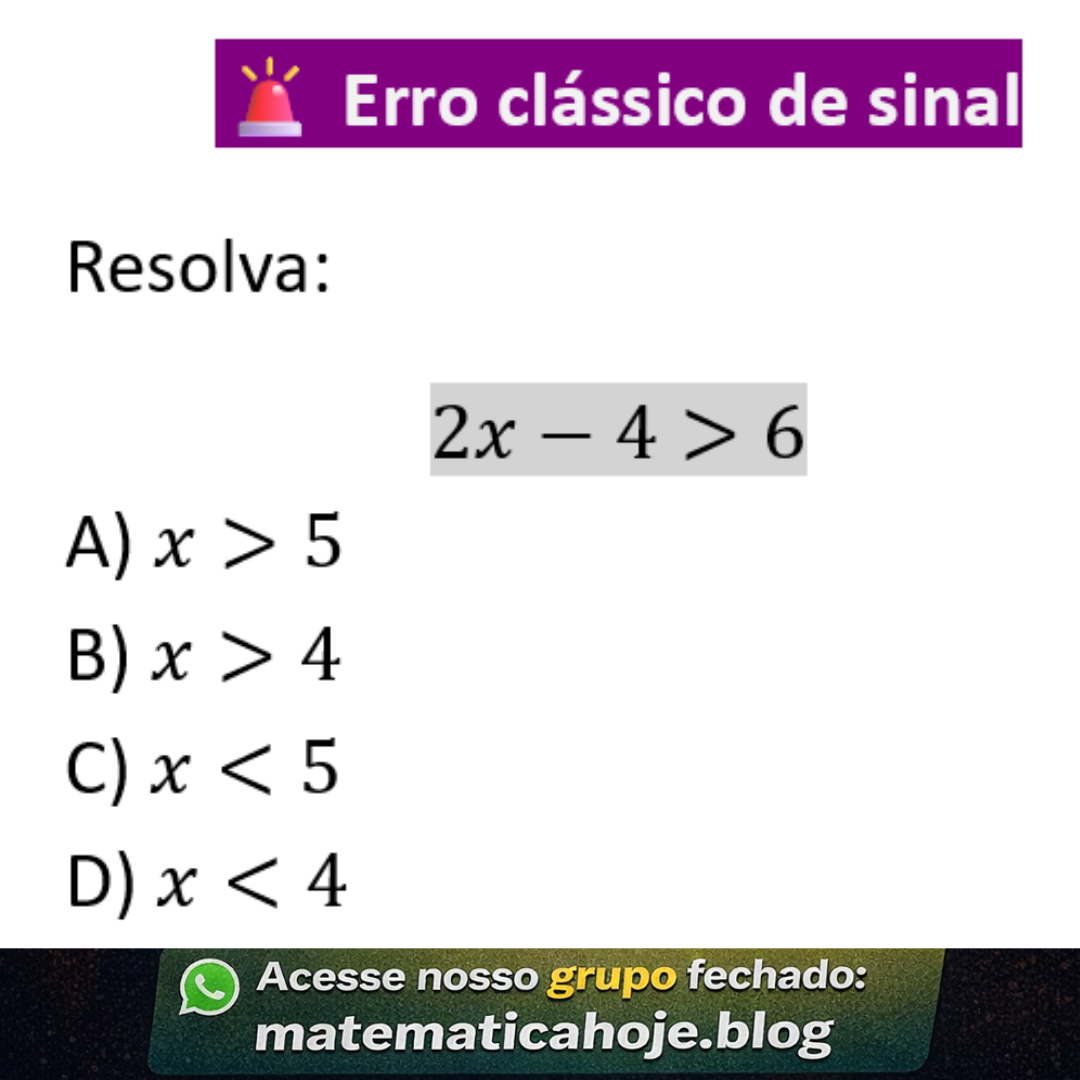 Questão sobre inequação do primeiro grau