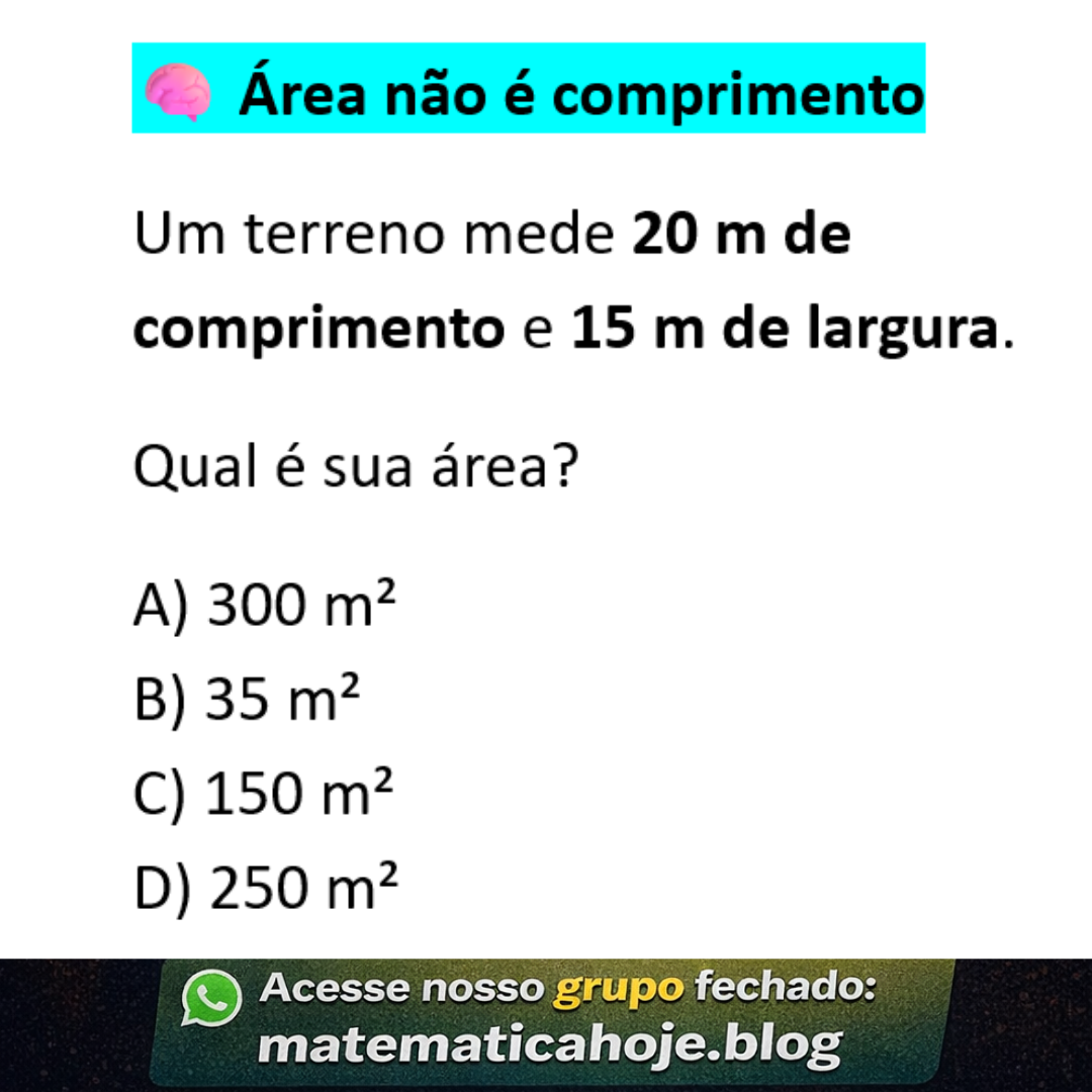 Área de retângulo
