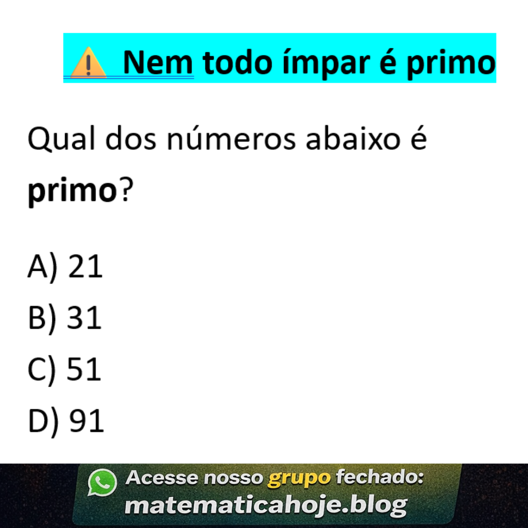 Questão sobre números primos