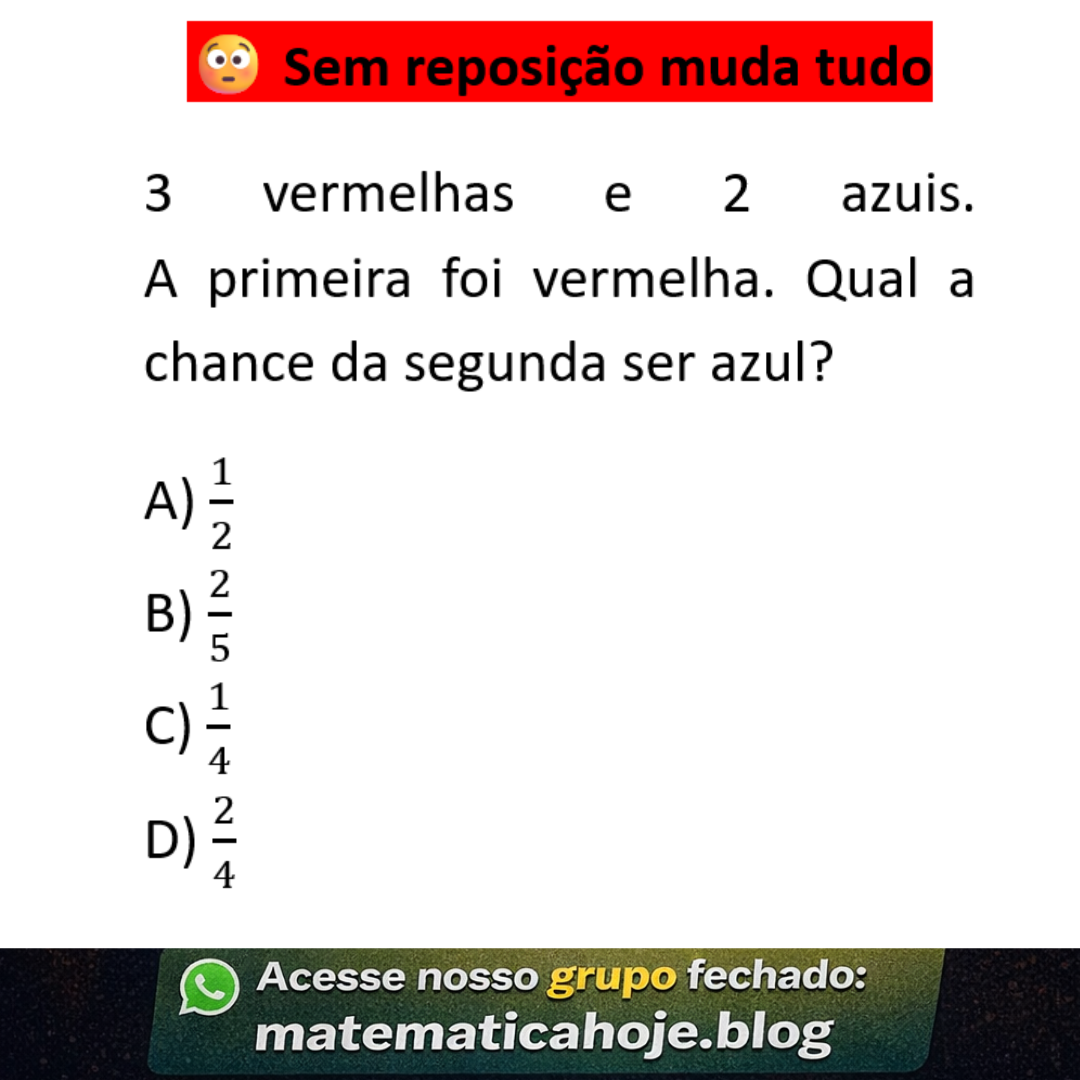 Probabilidade condicional urna