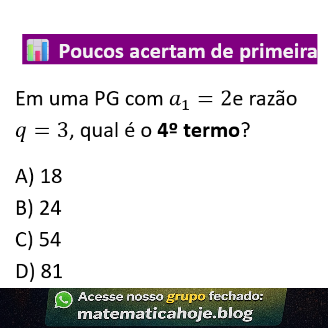 Questão sobre progressão geométrica