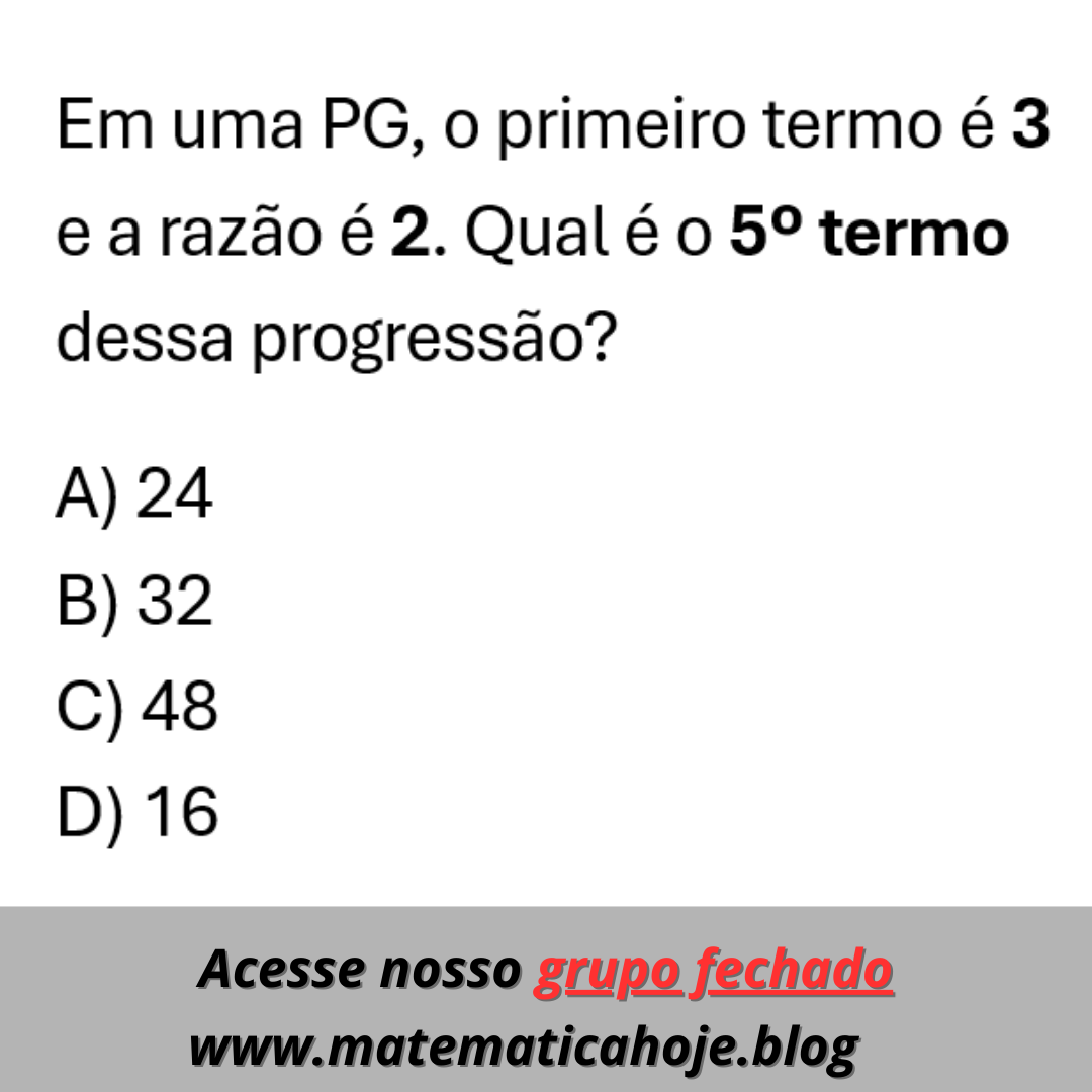 Questão sobre progressão geométrica