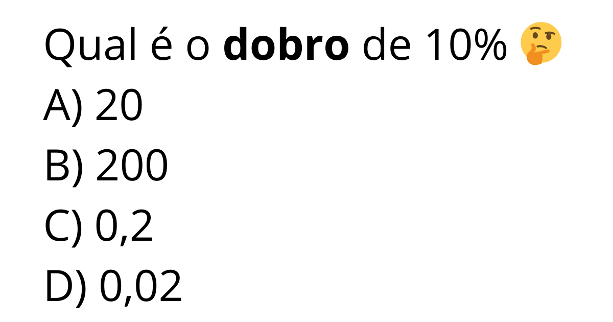 Questão sobre porcentagem