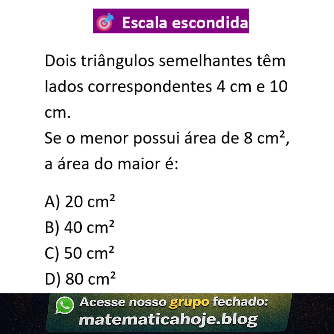 Questão sobre semelhança de triângulos