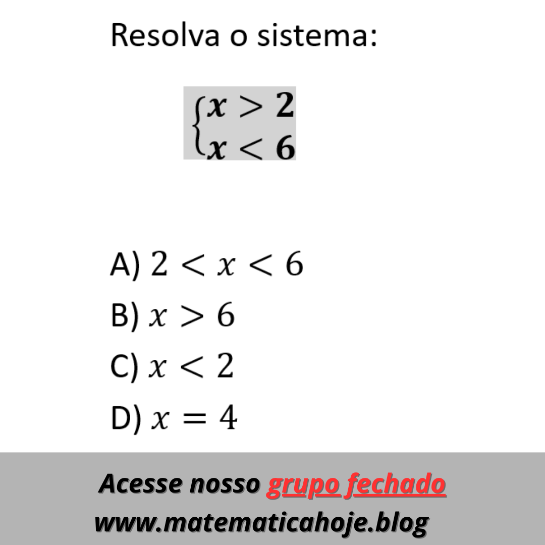Sistema de Inequações