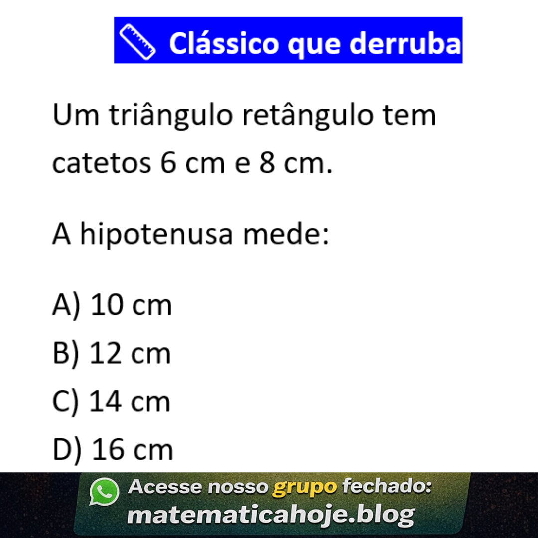Questão sobre Teorema de Pitágoras