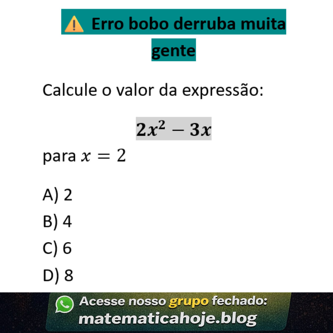 Valor numérico de expressão algébrica