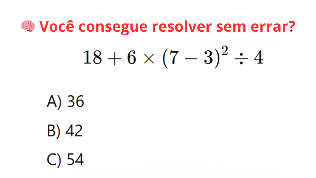 Questão de expressão numérica com potência