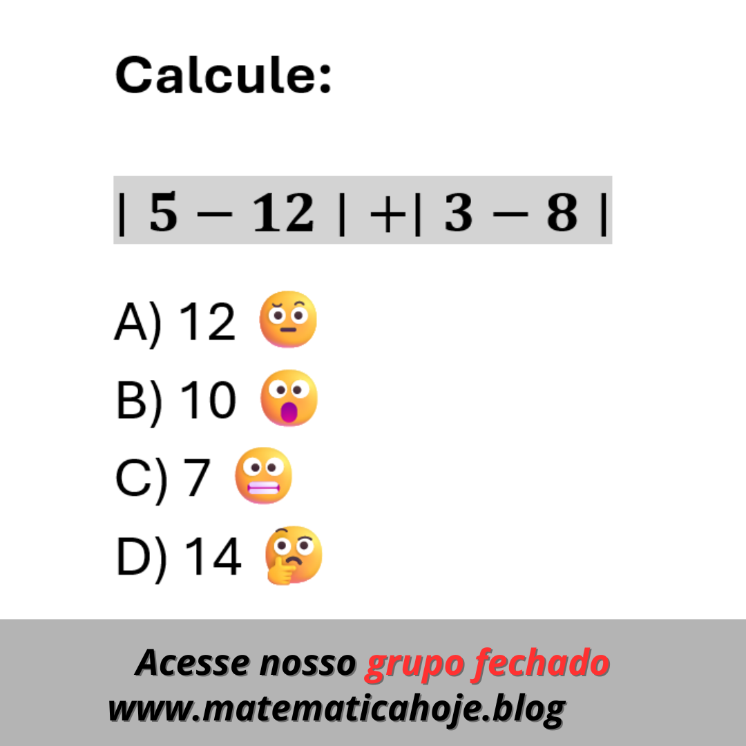 Questão de módulo ou valor absoluto