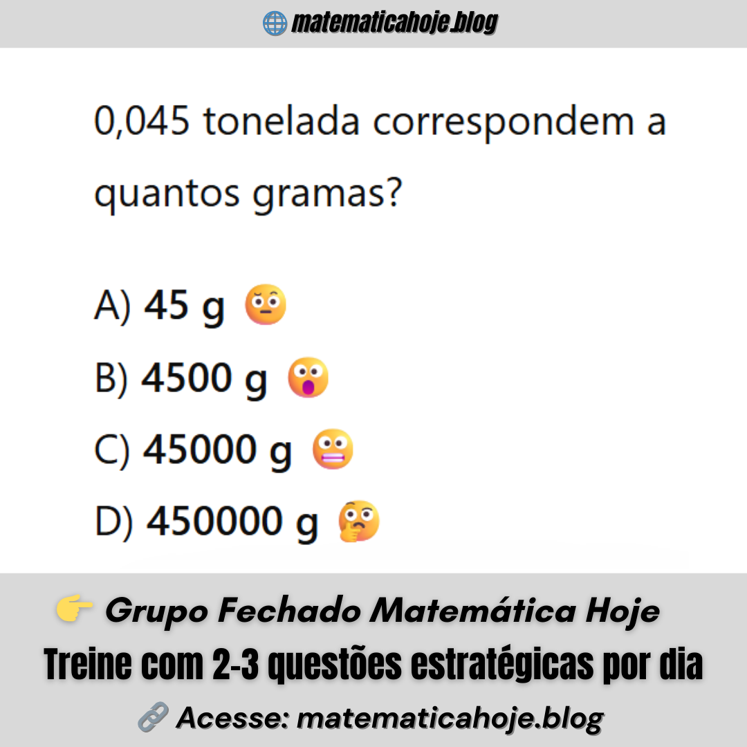 Conversão de toneladas para gramas