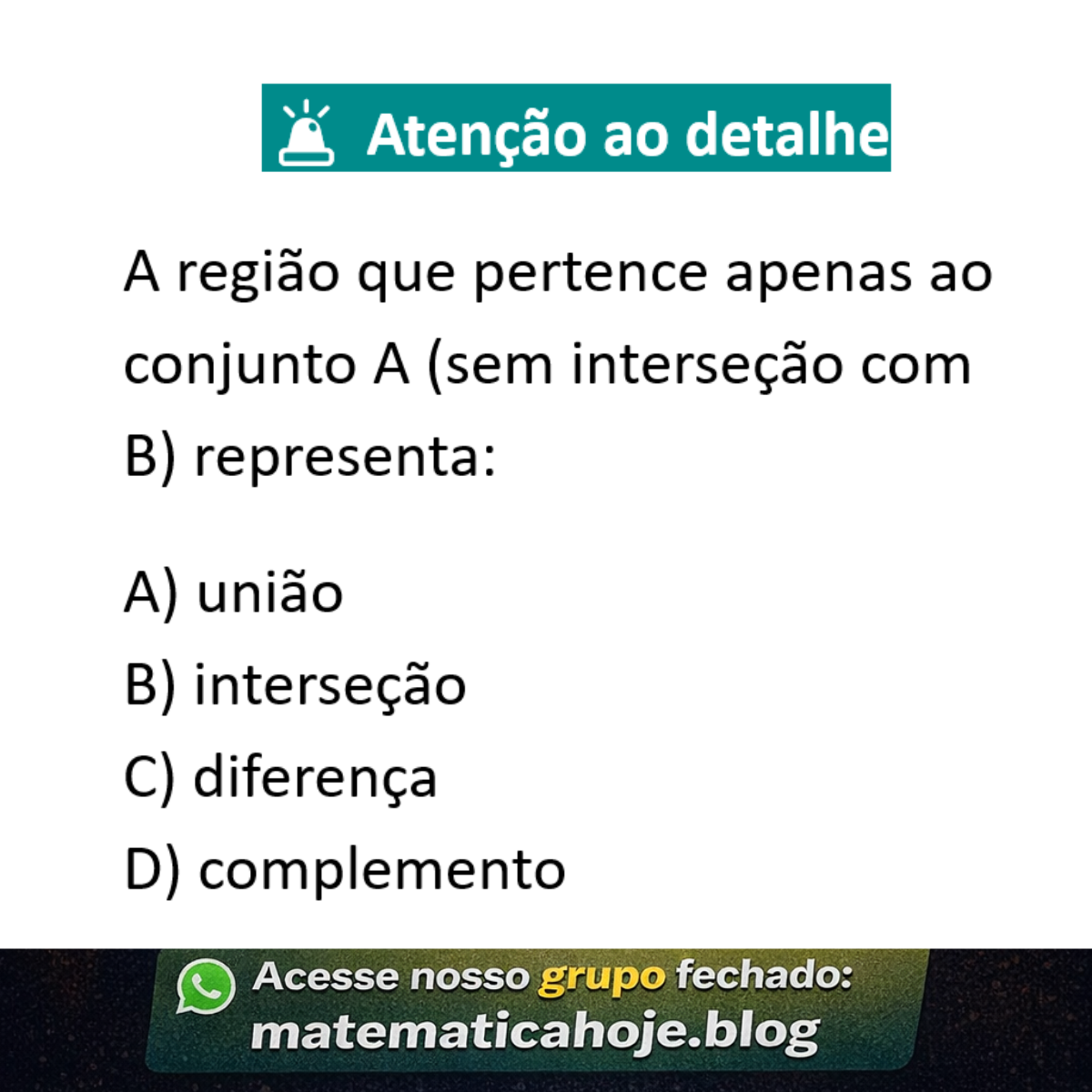 Questão sobre conjuntos