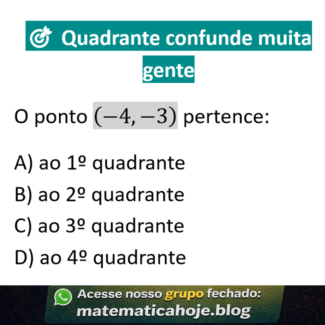 Quadrantes no plano cartesiano