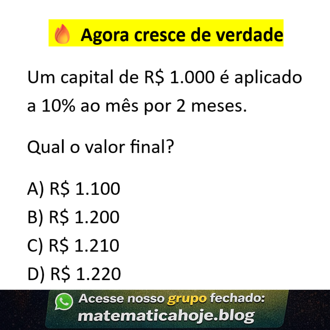 Juros compostos exercício