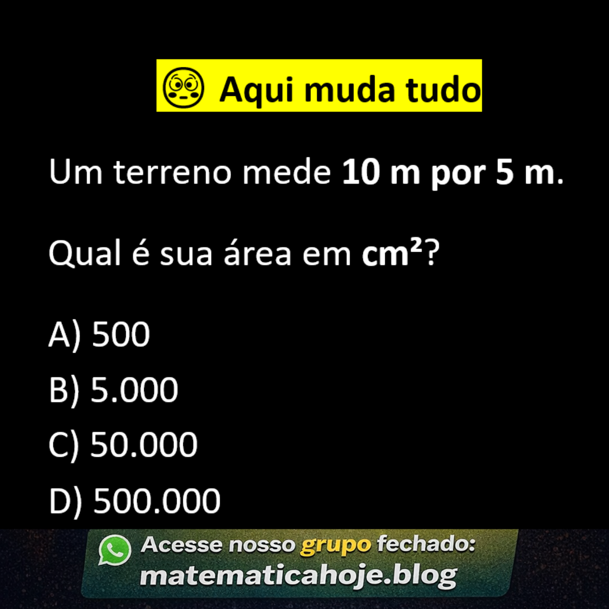 Medidas de área exercício