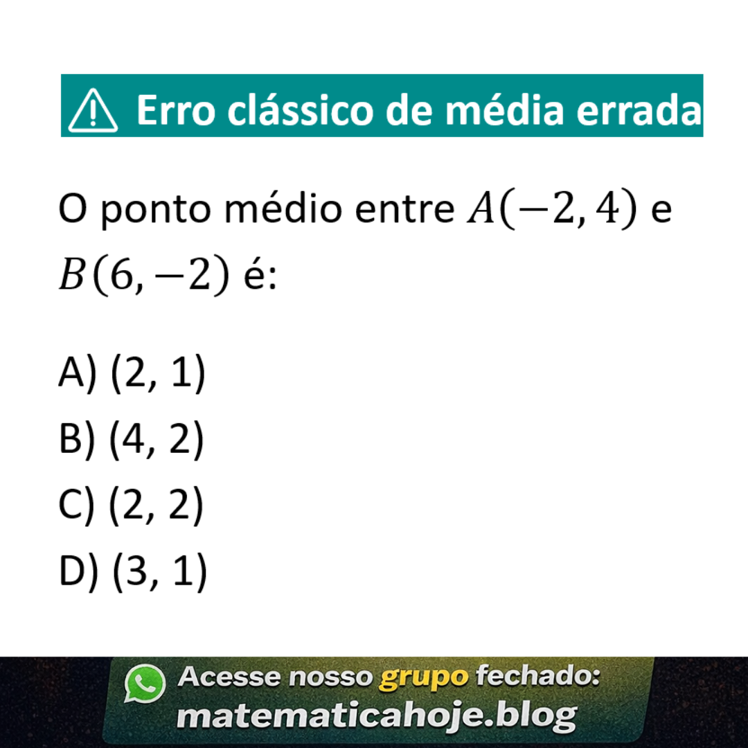 Ponto médio entre dois pontos