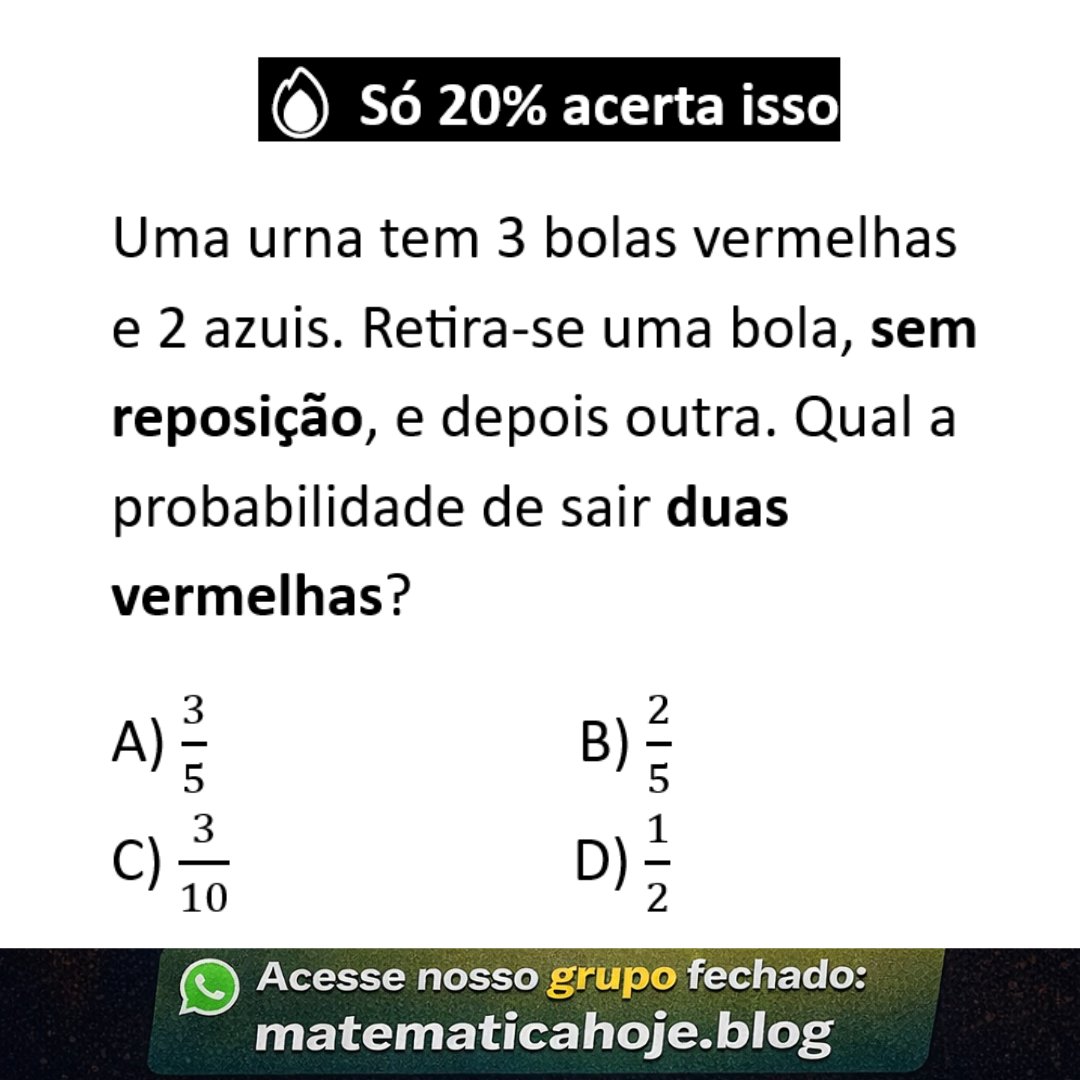 Probabilidade sem reposição