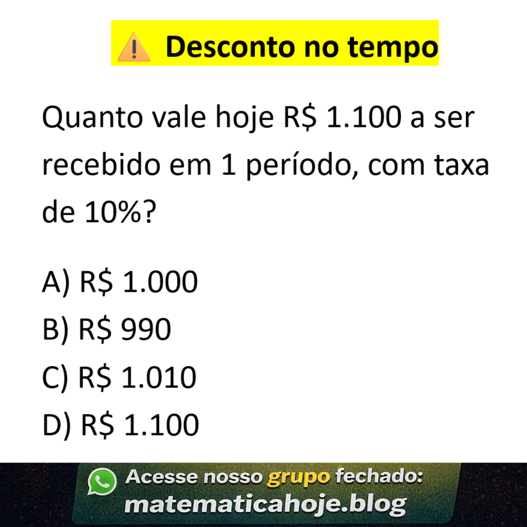 Valor presente exercício