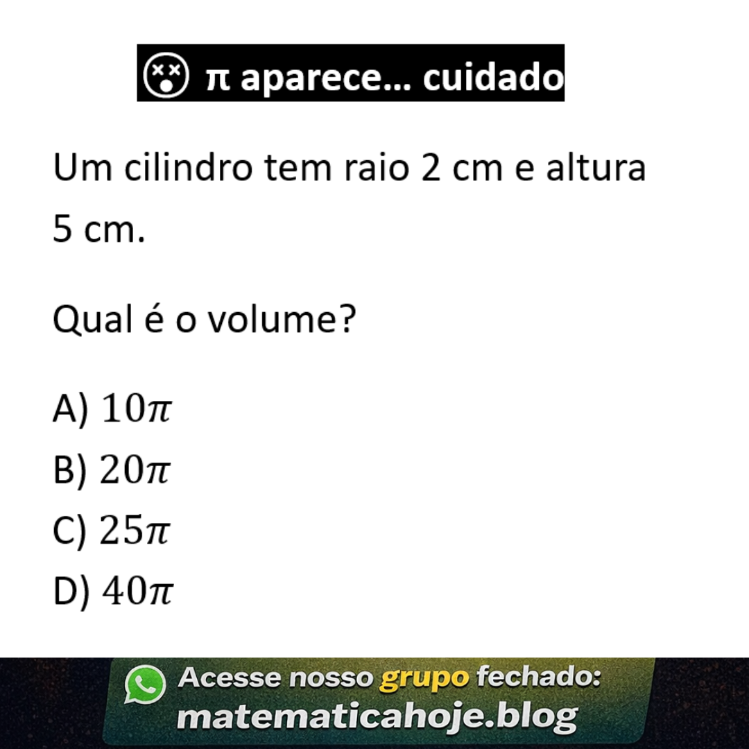 Volume de cilindro