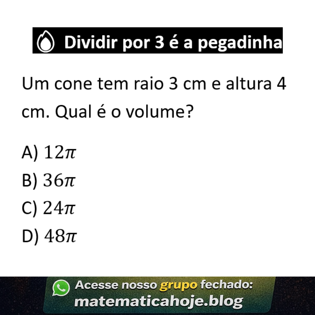 Volume do cone