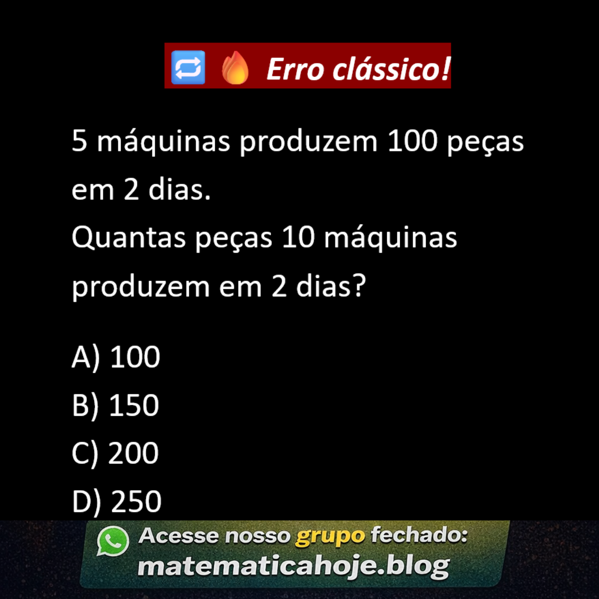 Questão sobre produção de máquinas