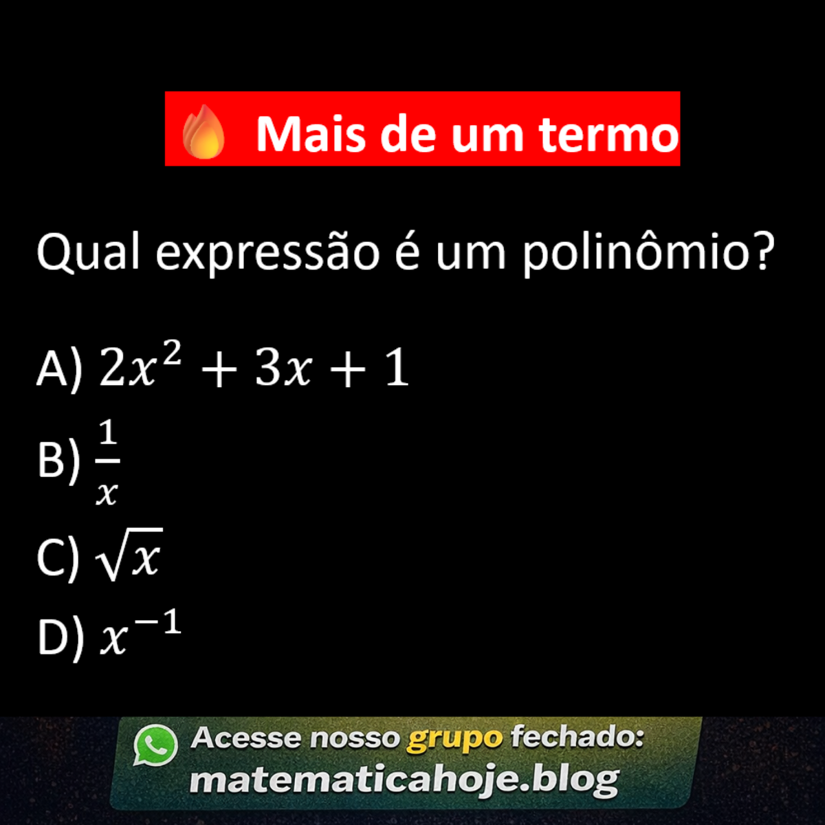 Questão sobre polinômio