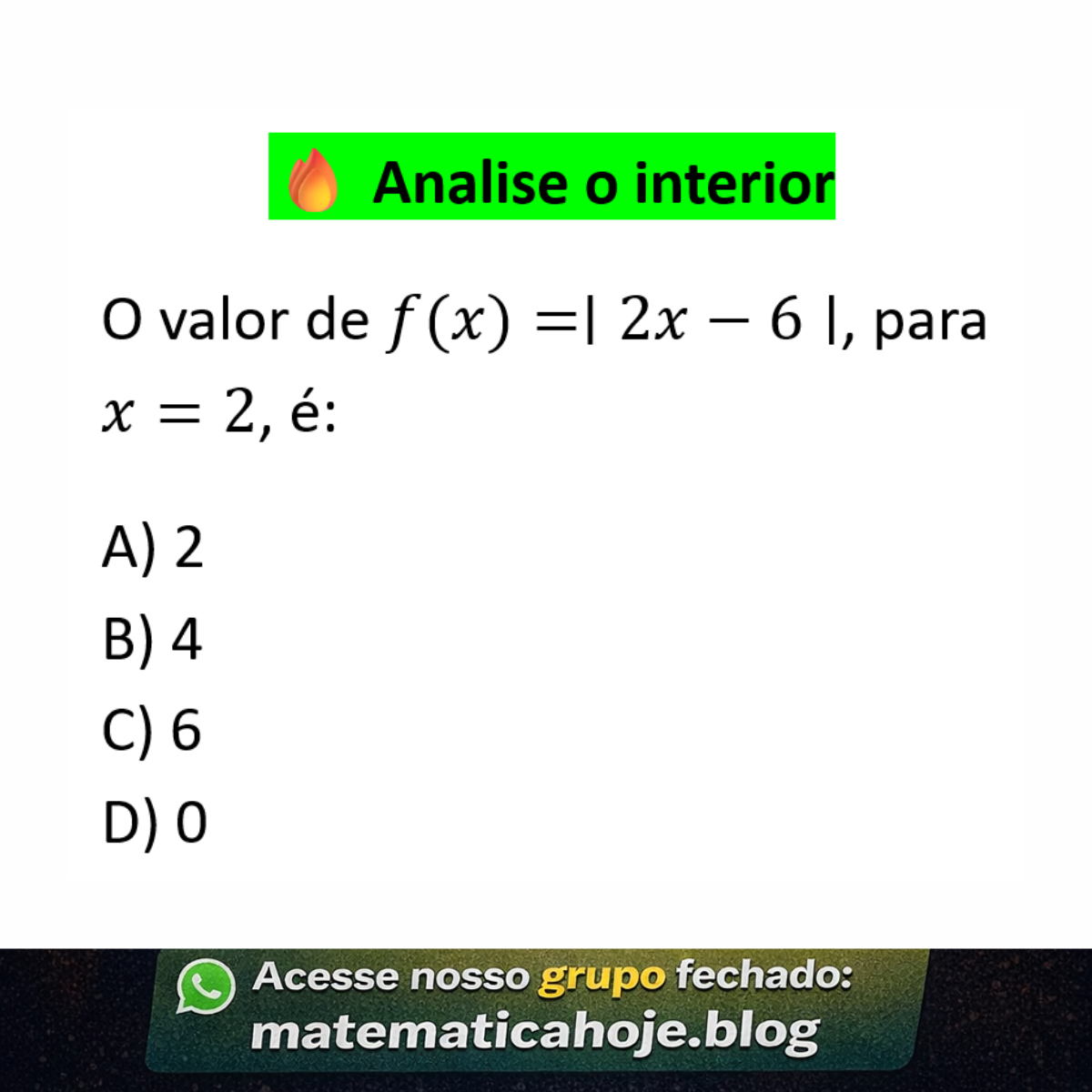 Questão sobre função módulo