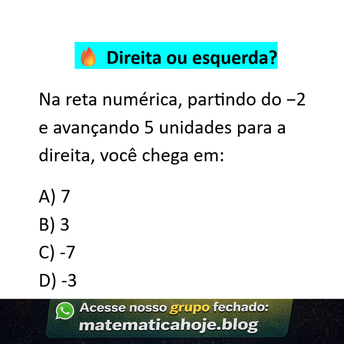 Questão sobre reta numérica