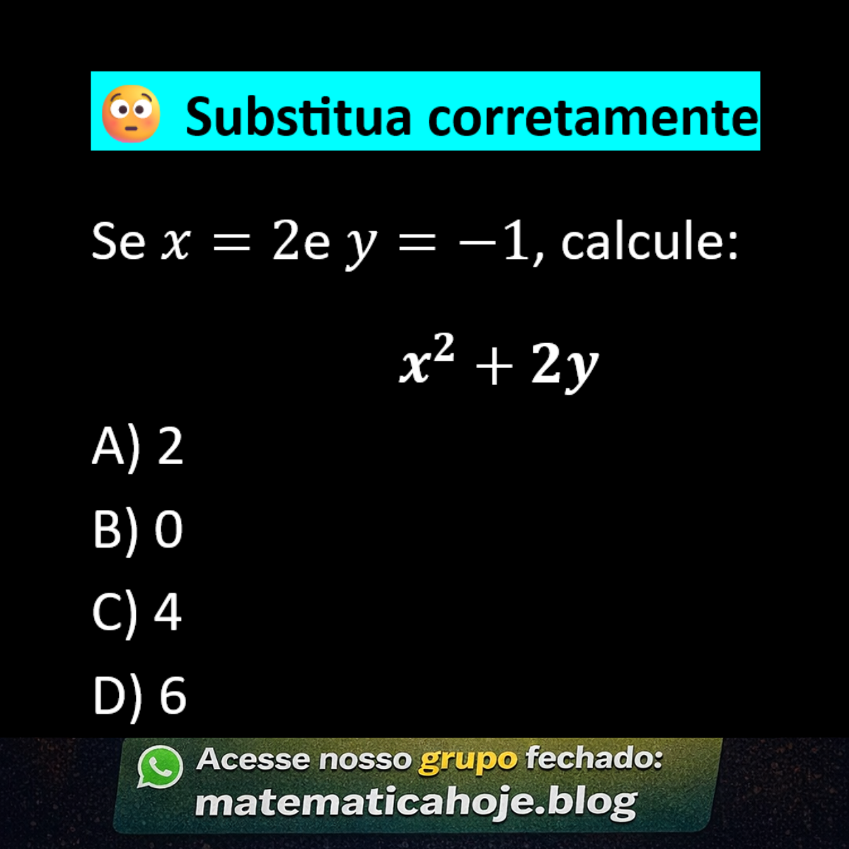 Valor numérico com substituição
