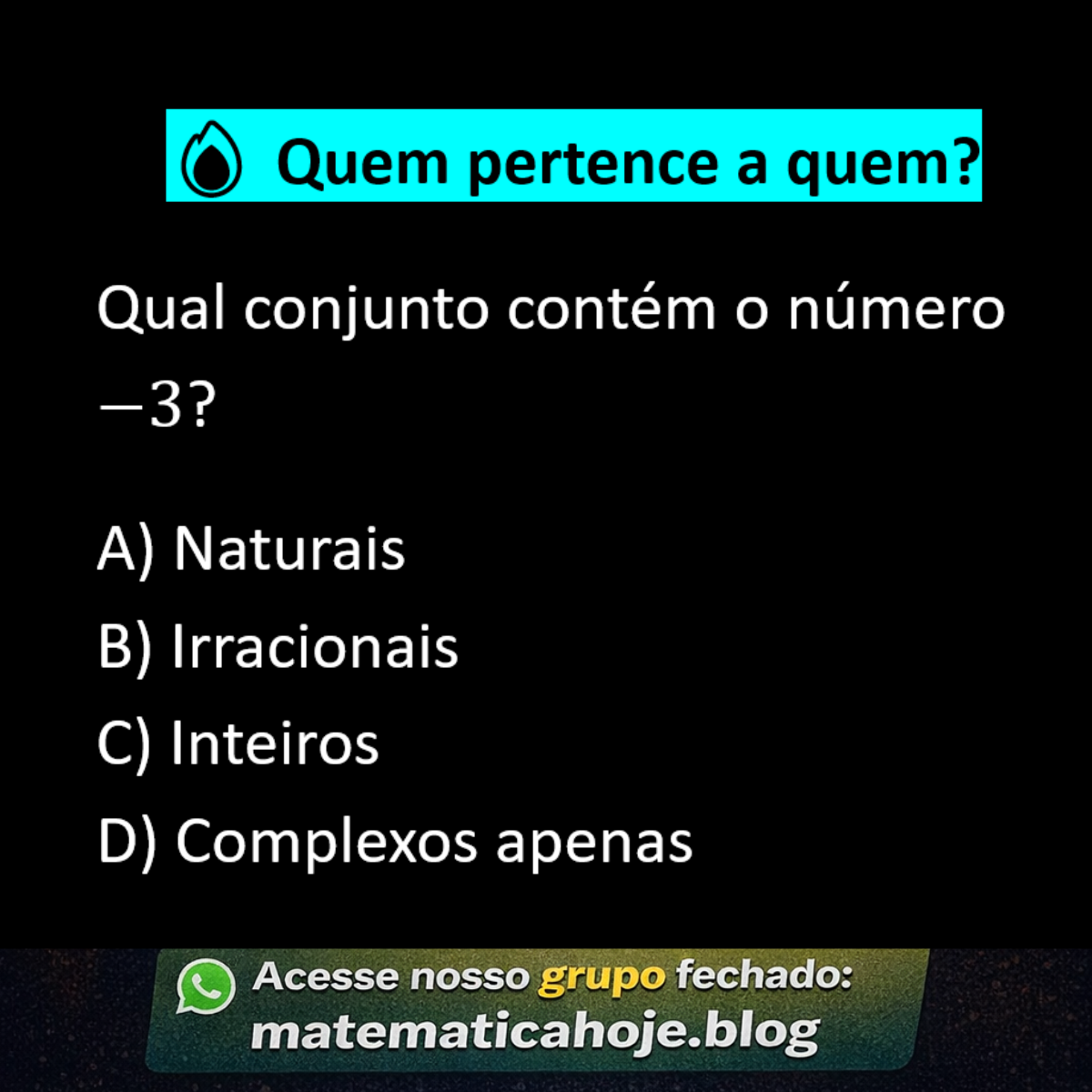Questão sobre conjuntos numéricos