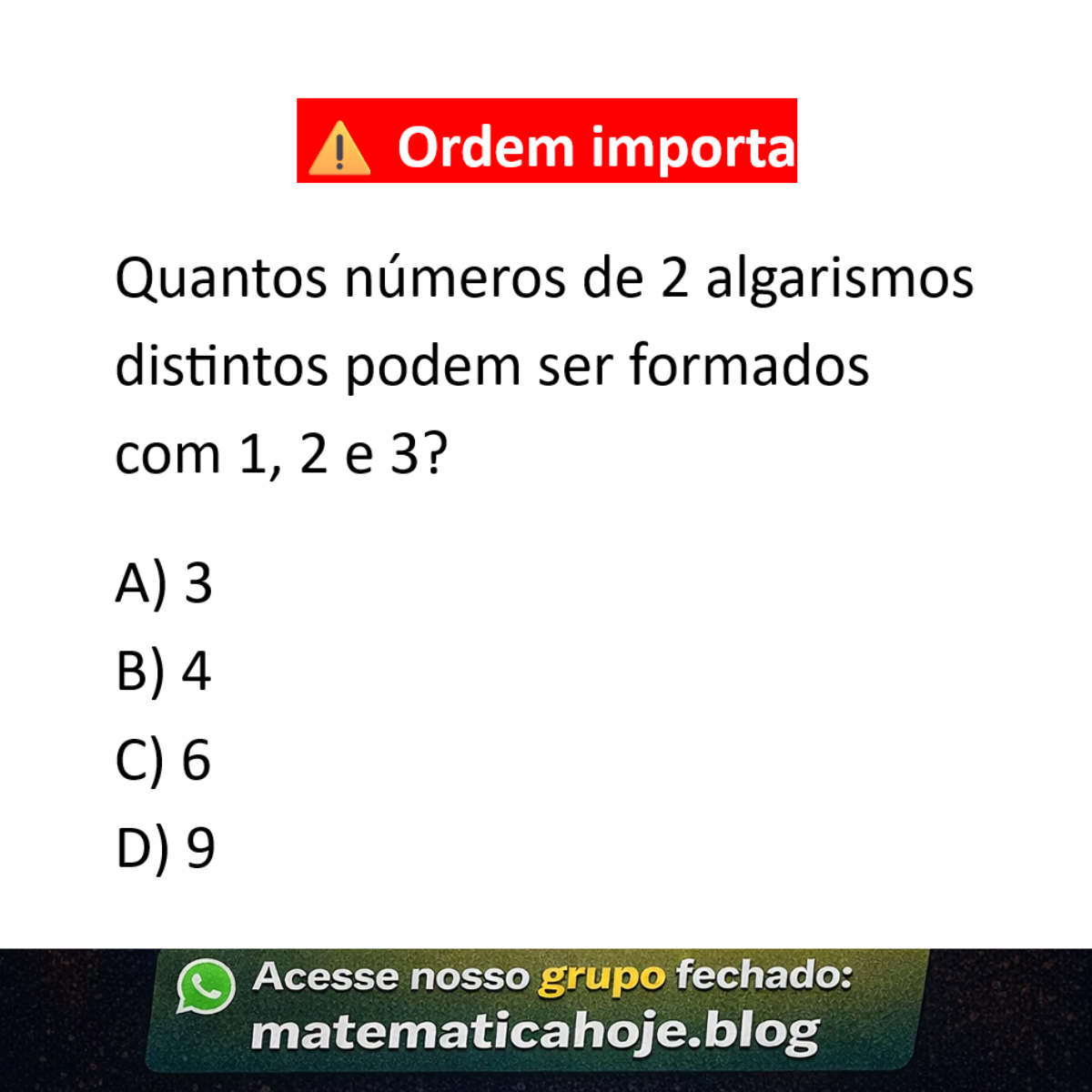 Questão de análise combinatória com números de dois algarismos