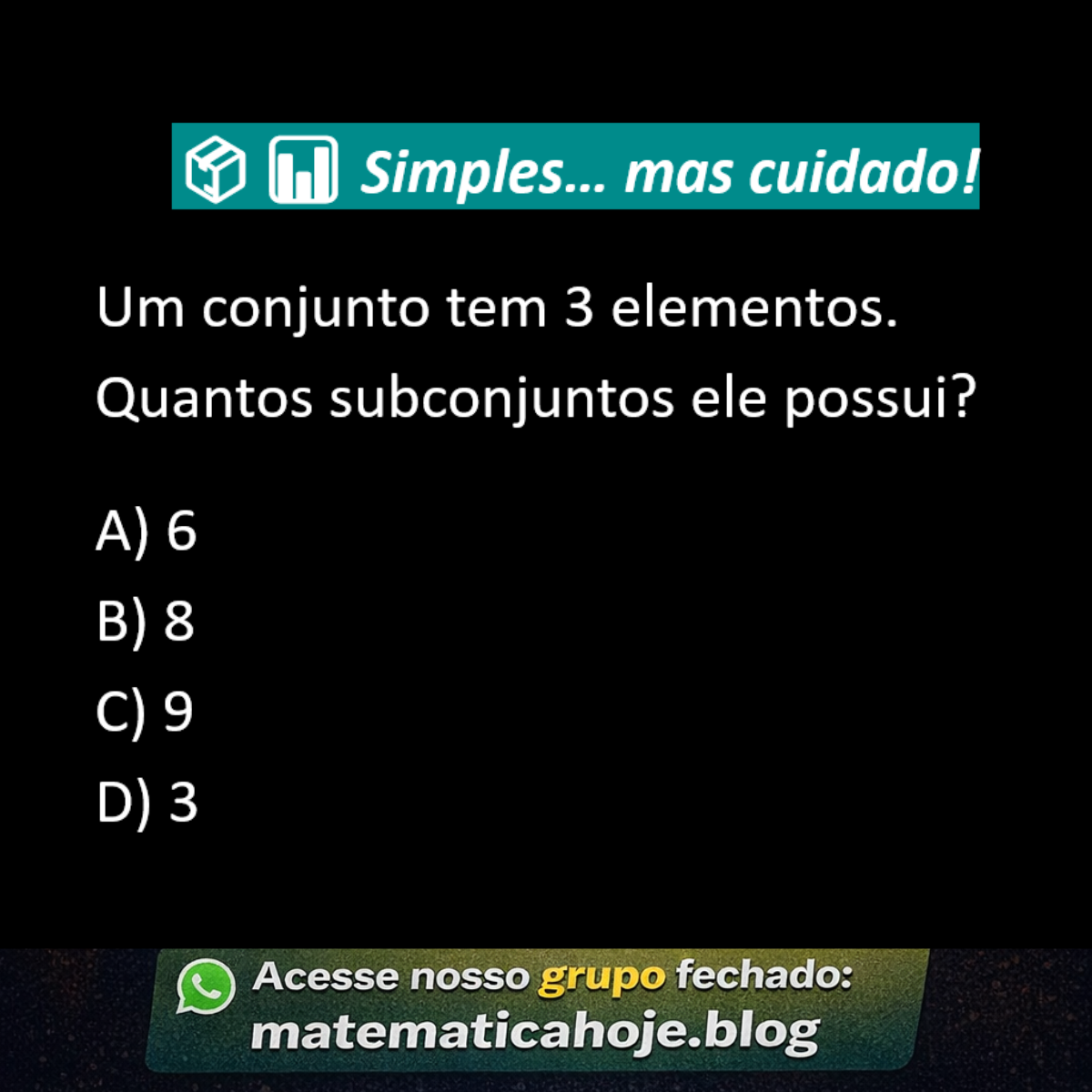 Questão sobre subconjuntos de um conjunto