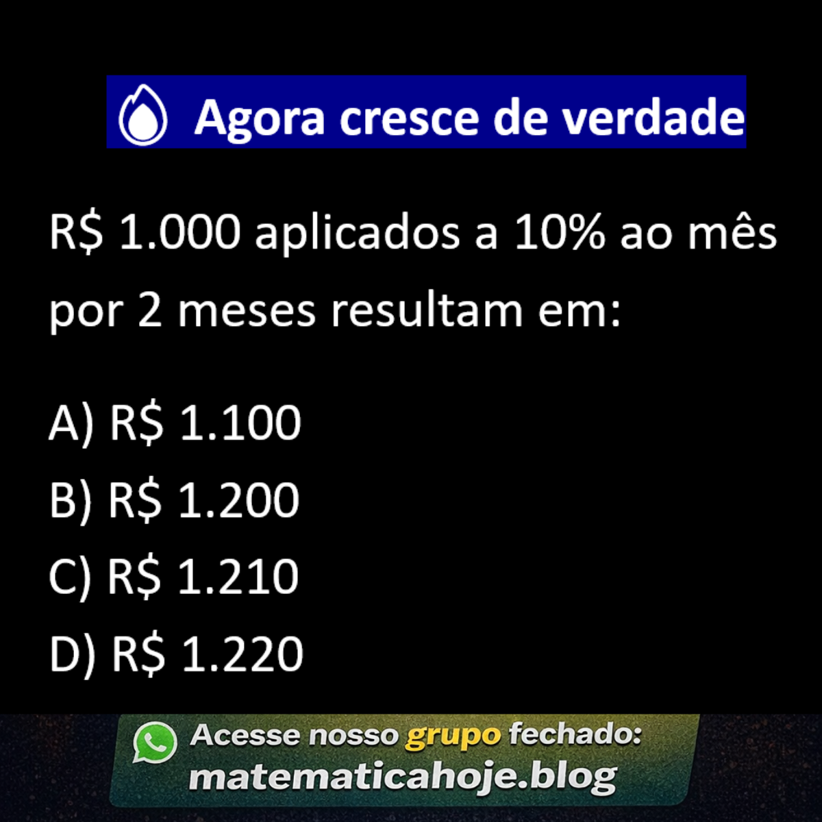 Juros compostos cálculo passo a passo