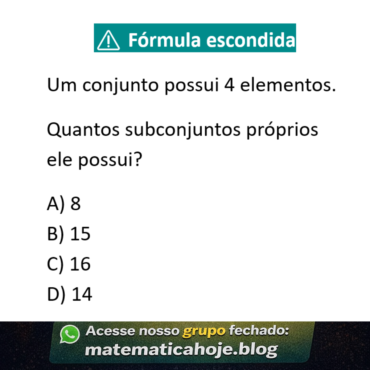 Questão sobre subconjuntos