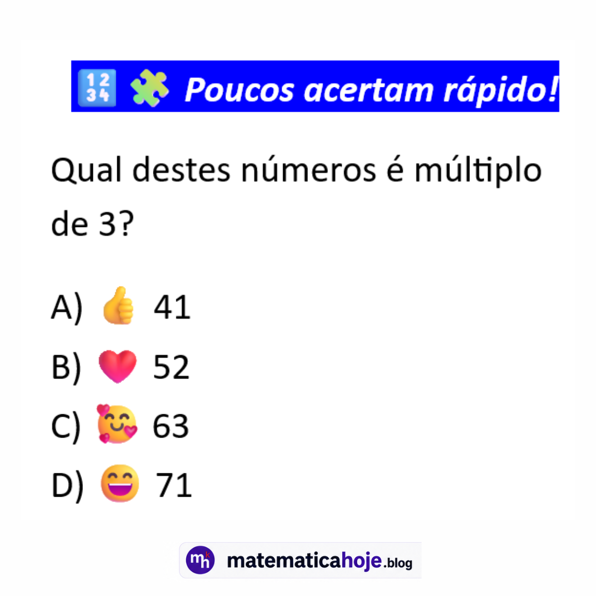 Questão sobre múltiplos de 3