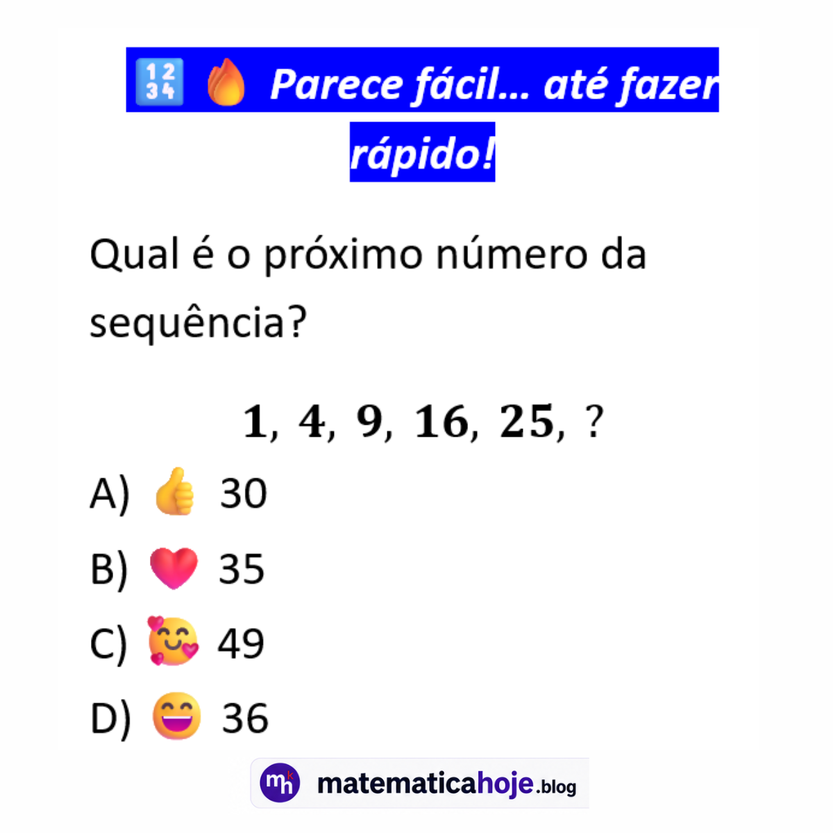 Questão sobre sequência numérica