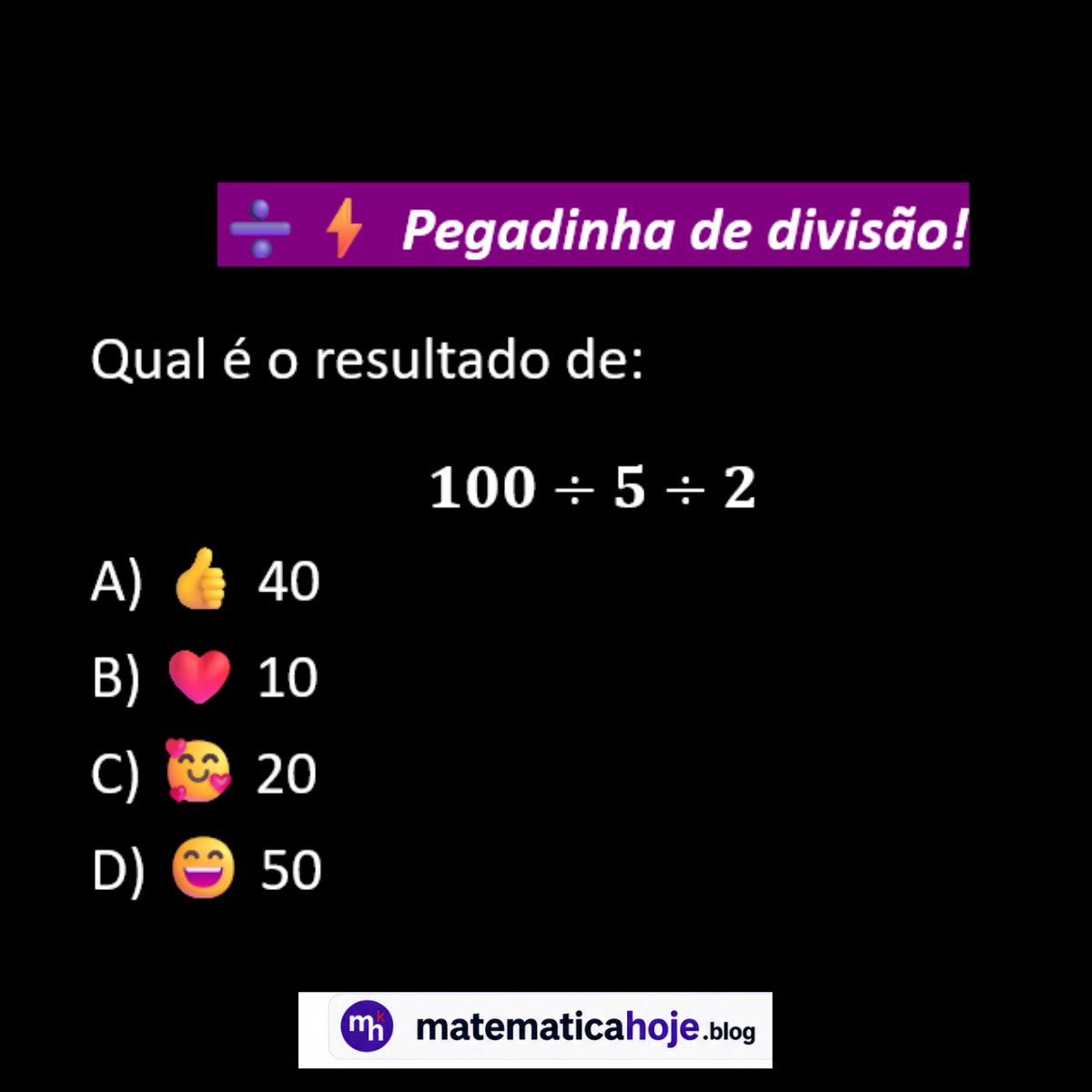 Questão sobre divisão