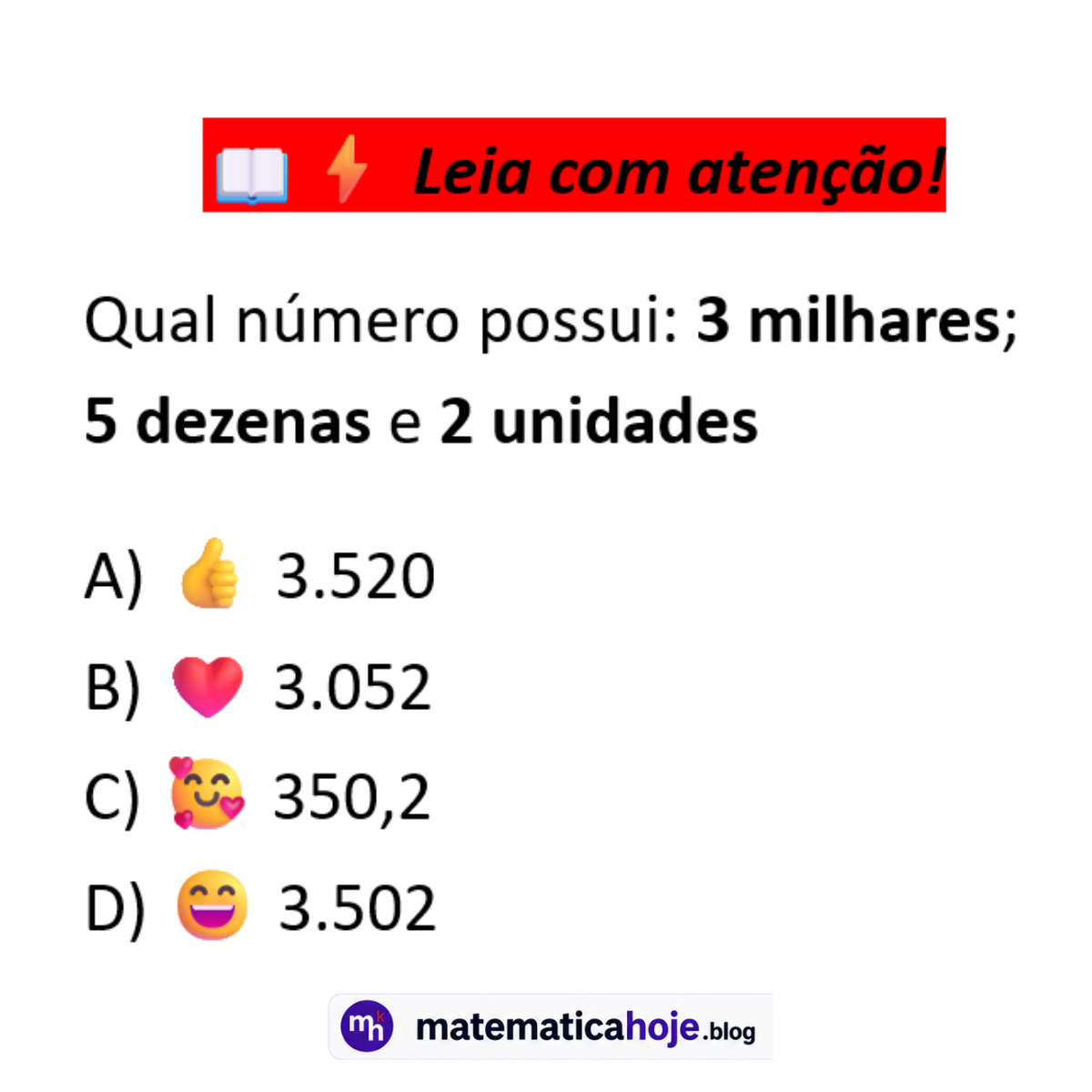 Questão sobre sistema de numeração