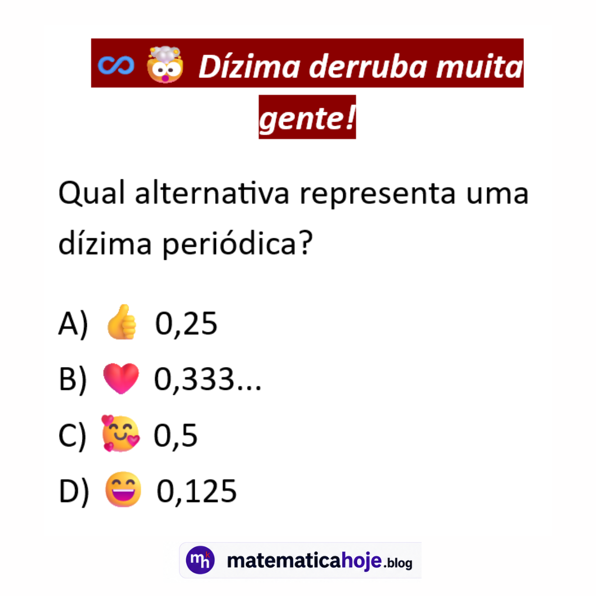 Questão sobre dízima periódica
