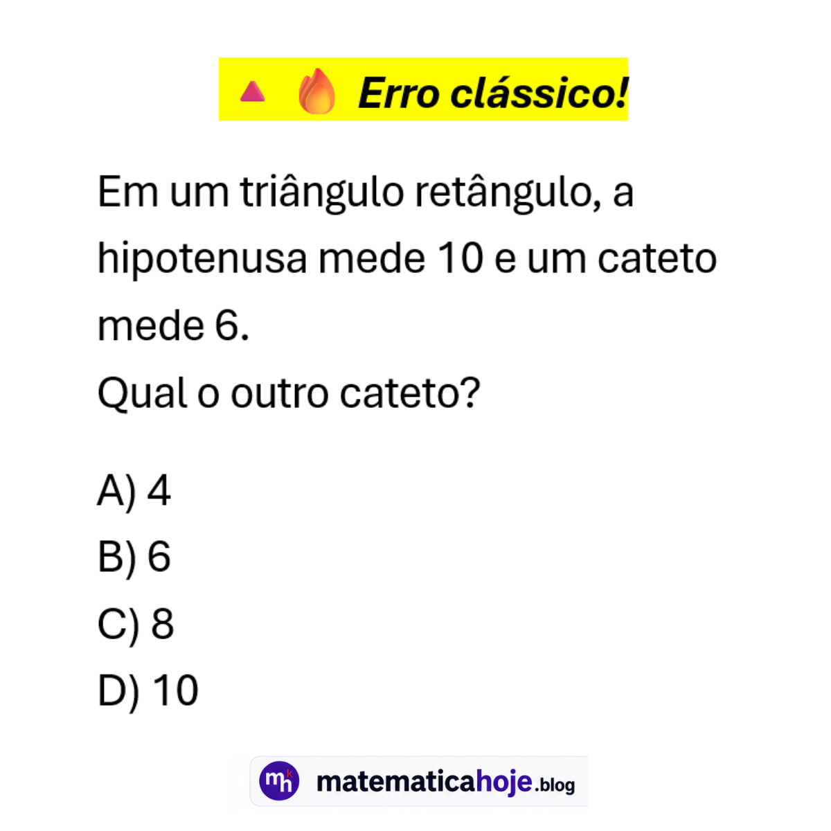 Questão sobre Teorema de Pitágoras