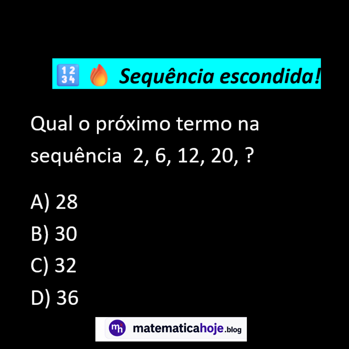 Questão sobre sequência numérica