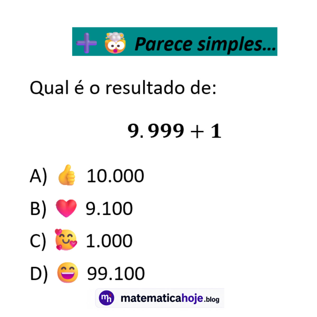 Questão sobre soma no sistema decimal