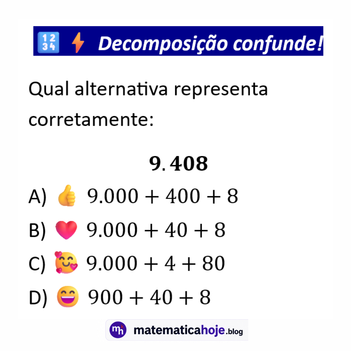 Questão sobre decomposição numérica